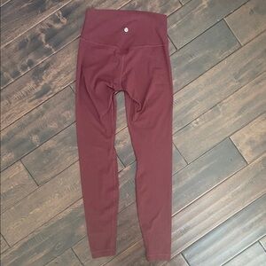 Sale! Last chance!! Lululemon Align pant size 6 Leggings, burgundy/merlot color